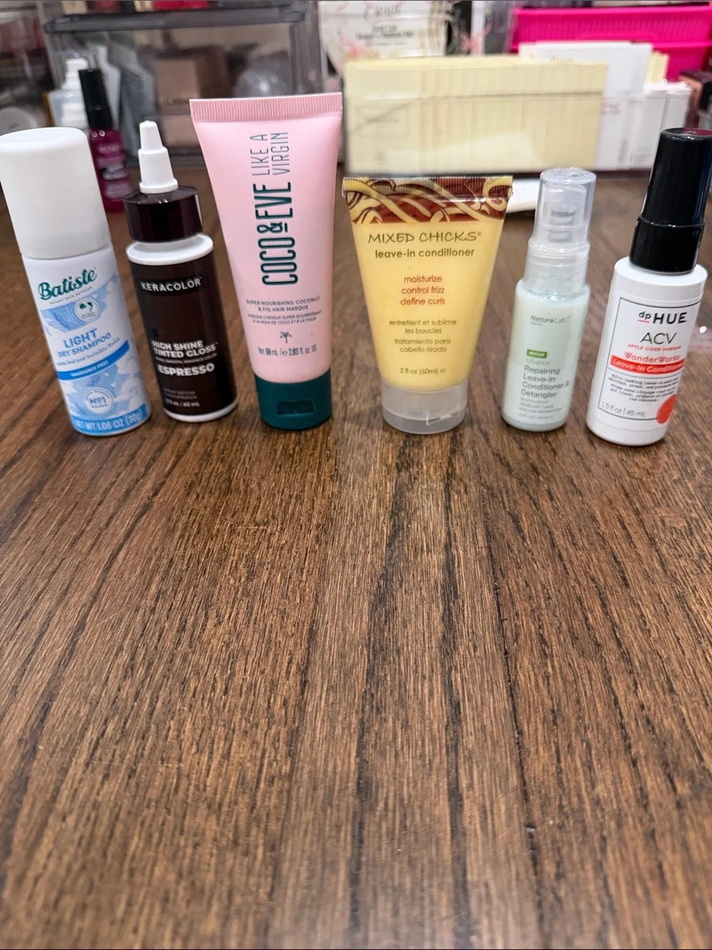 Bundle of 6 travel size hair treatment products